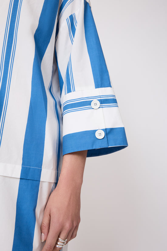 Striped Cotton Poplin Tunic Dress