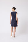 Stretch Denim Seamed A-Line Dress