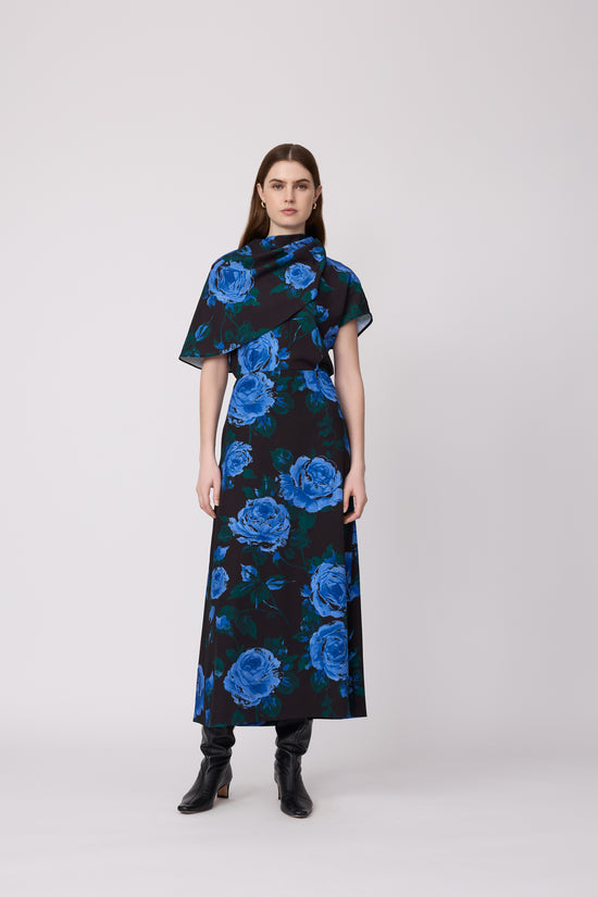 Rose Crepe Skirt