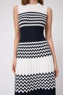 Chevron Pointelle Knit Dress