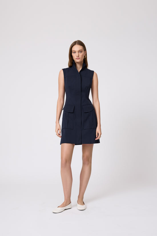 Stretch Cotton Vest Dress