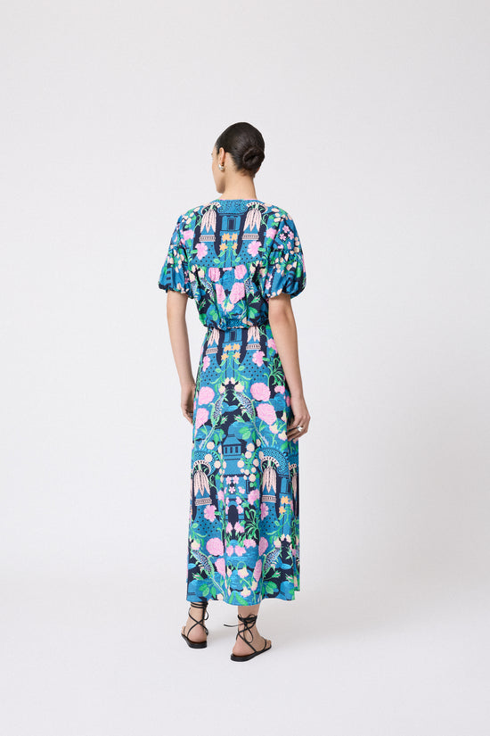 Rose Garden Cotton Midi Skirt