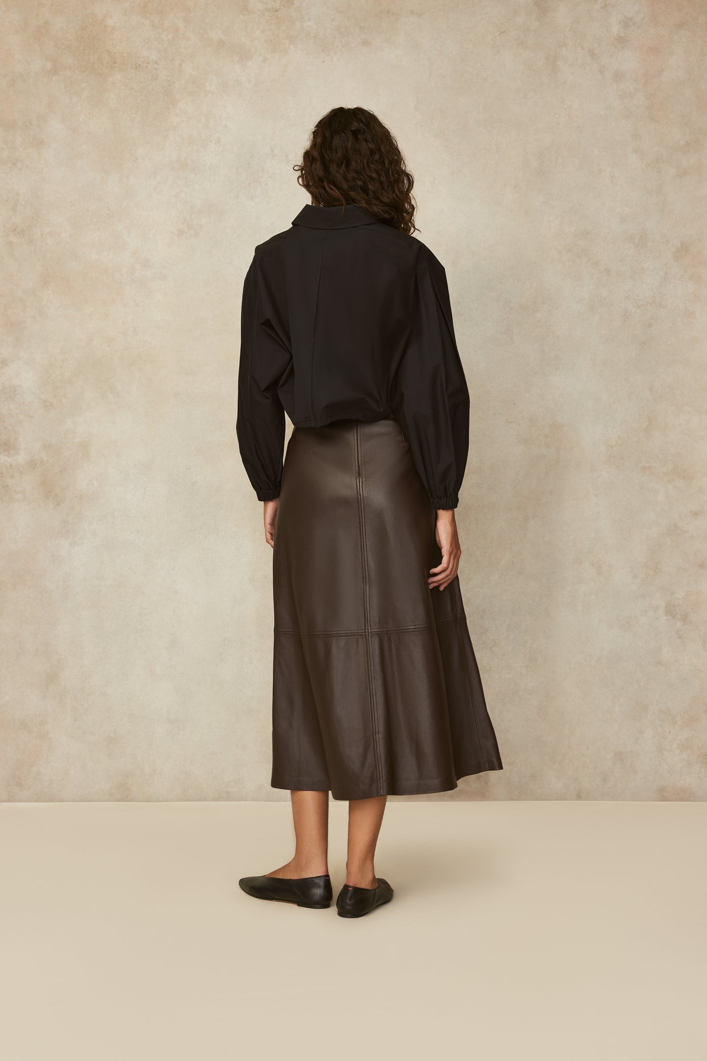 Leather Midi Skirt