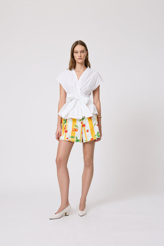 Cherry Printed Cotton Short