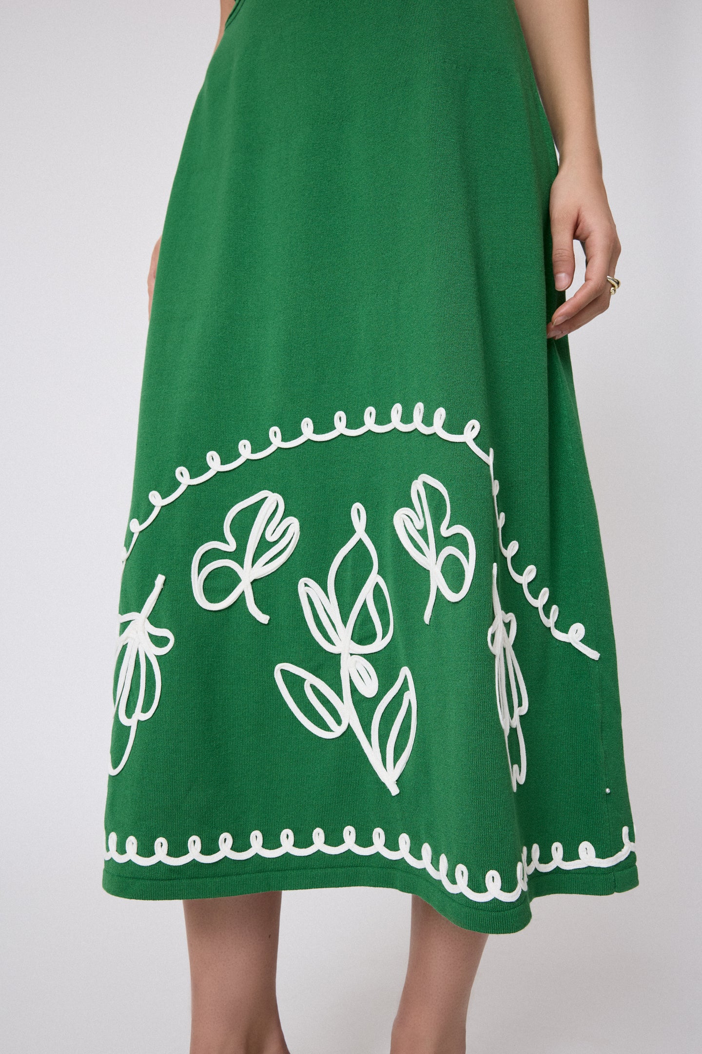 Floral Embroidered Skirt