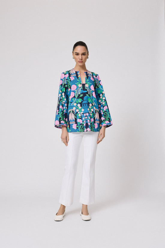 Rose Garden Cotton Tunic Top