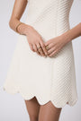 Textured Jersey Scallop Dress