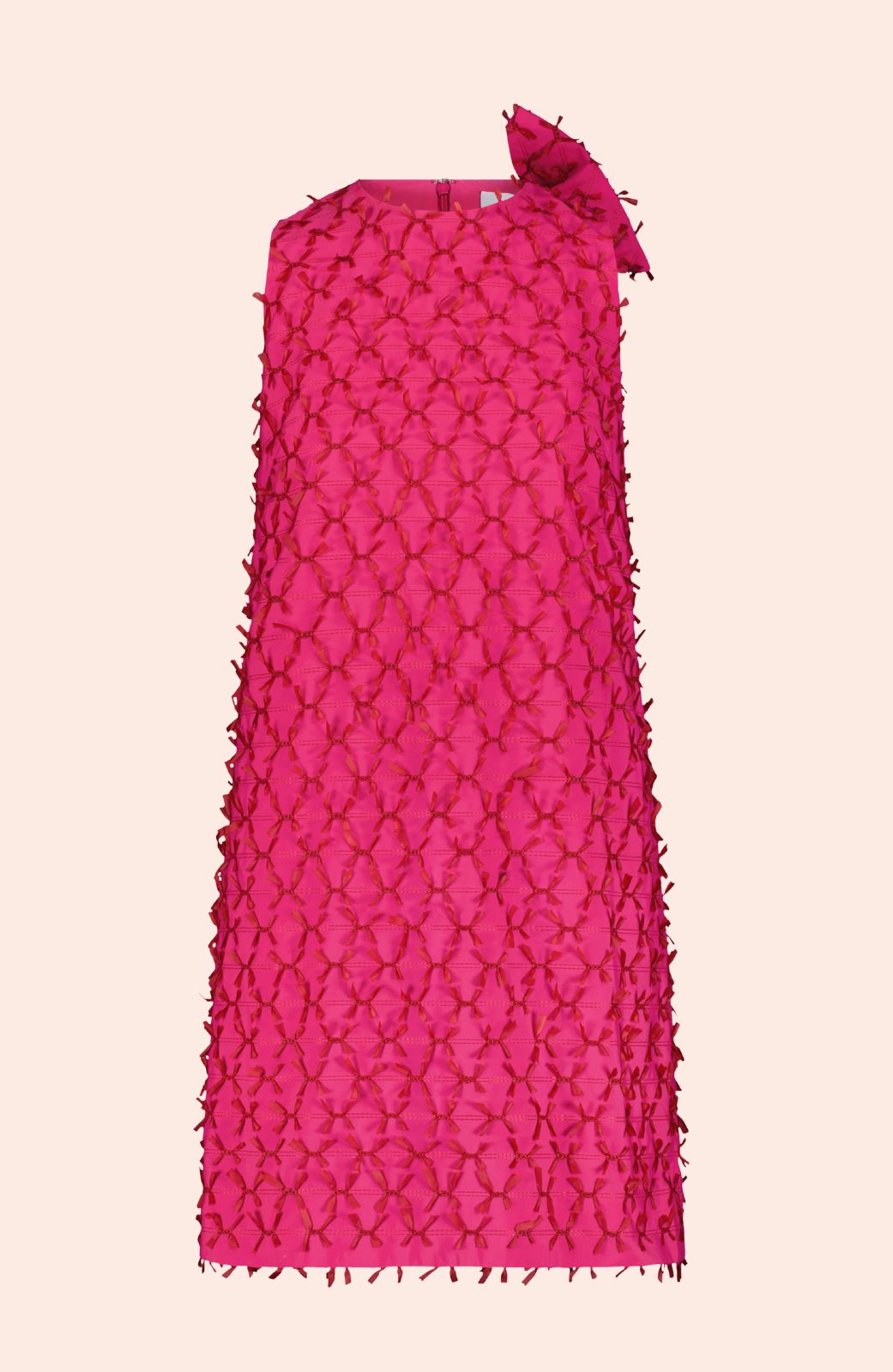 Bow Embroidered Poplin Bow Back Dress