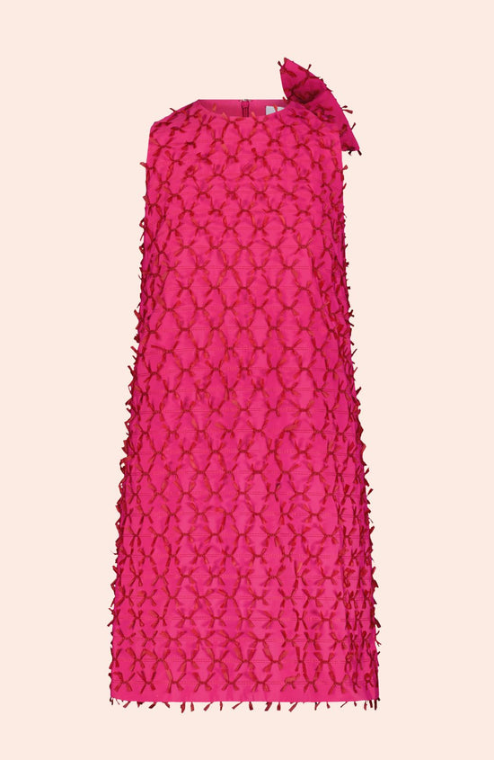 Bow Embroidered Poplin Bow Back Dress