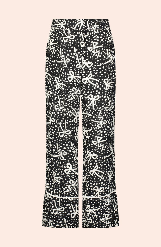 Bow Printed Crepe Paige Pant