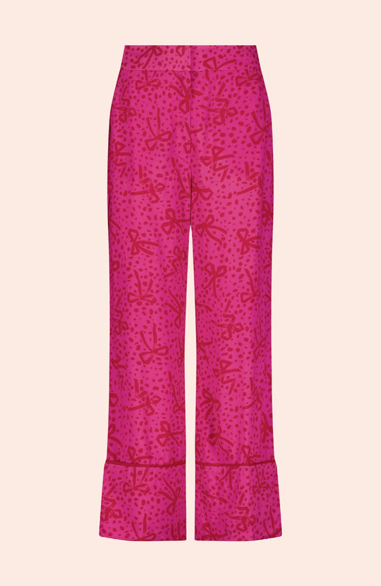 Bow Printed Crepe Paige Pant