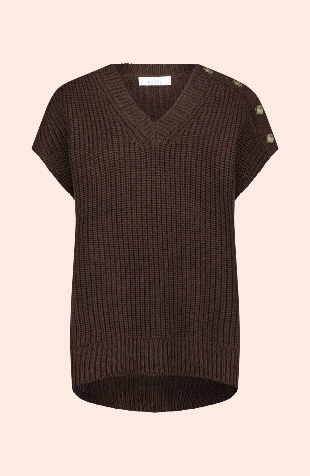 Button Detail Sleeveless Sweater
