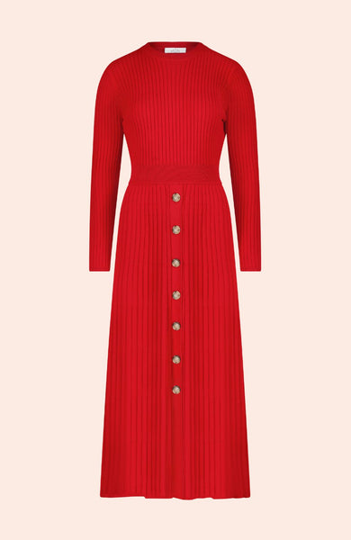 Button Front Knit Dress – Pearl by Lela Rose