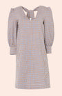 Checked Wool Full Sleeve Dress