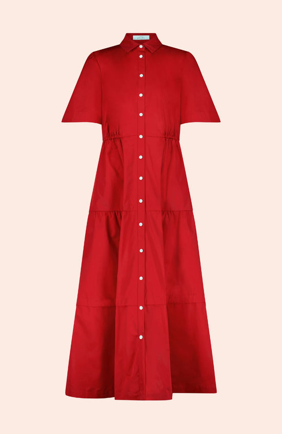 Coated Poplin Shirt Dress