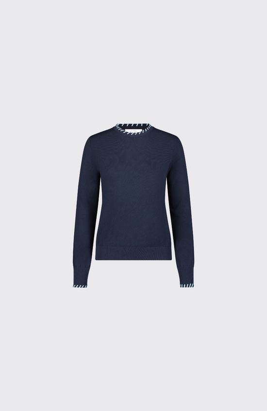 Whipstitch Crewneck Knit