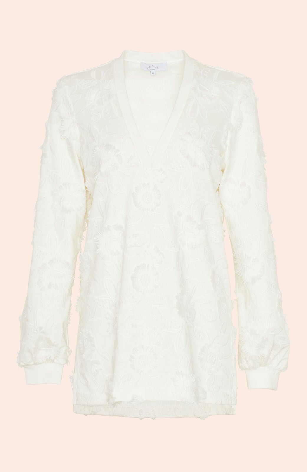 Embroidered Jersey V-Neck Tunic